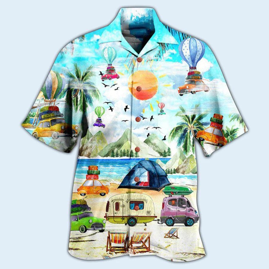 Camping Aloha Hawaiian Shirt, Camping Get High Hawaiian Shirt For Summer, Camping Aloha Shirt - Perfect Gift For Men, Women, Camping Lover, Friend - Image 3
