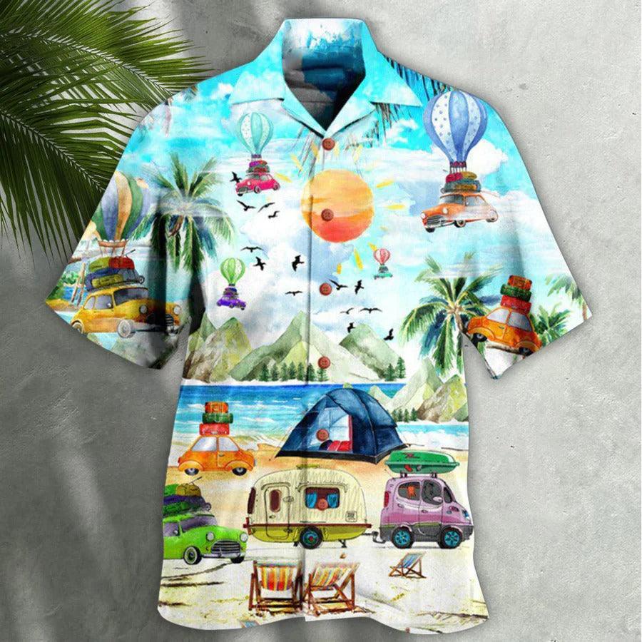 Camping Aloha Hawaiian Shirt, Camping Get High Hawaiian Shirt For Summer, Camping Aloha Shirt - Perfect Gift For Men, Women, Camping Lover, Friend - Image 4