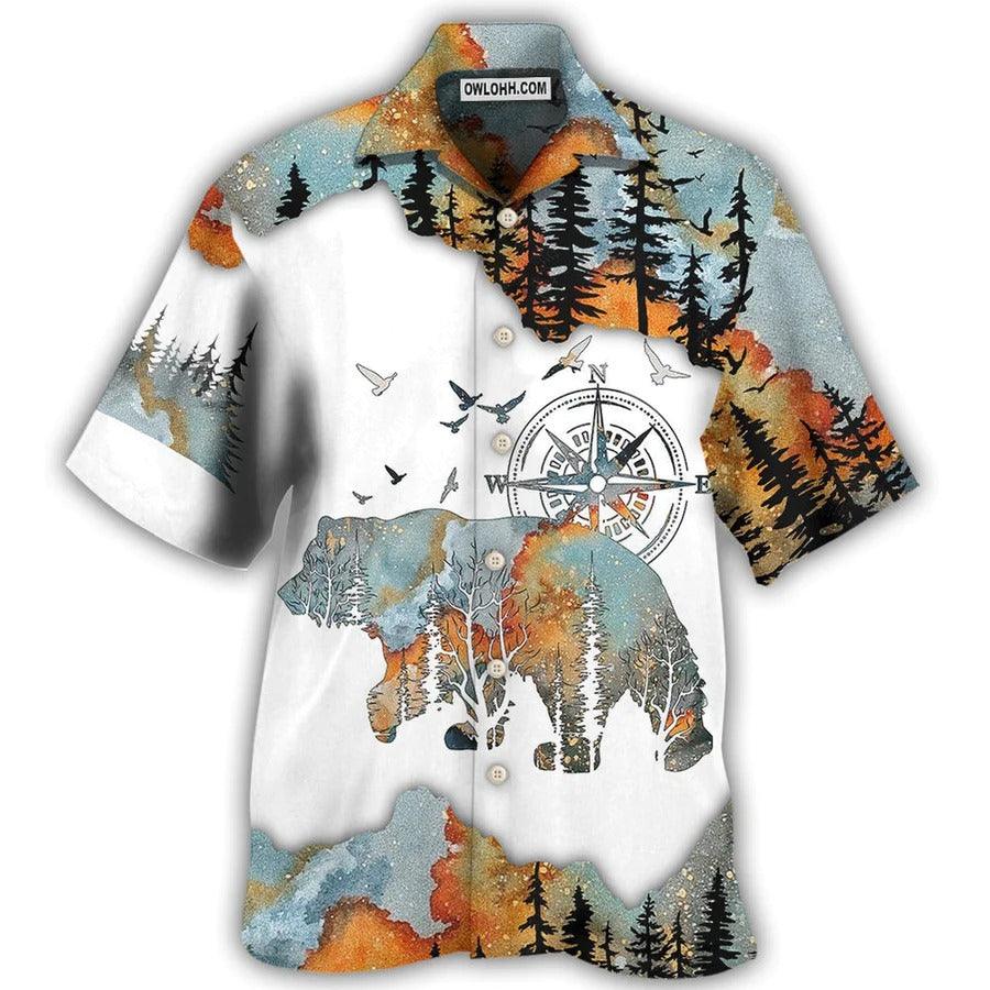 Camping Hawaiian Shirt, Camping Bear Hawaiian Shirt For Summer, Camping And Into The Forest Aloha Shirt - Perfect Gift For Men, Women, Camping Lover - Image 3