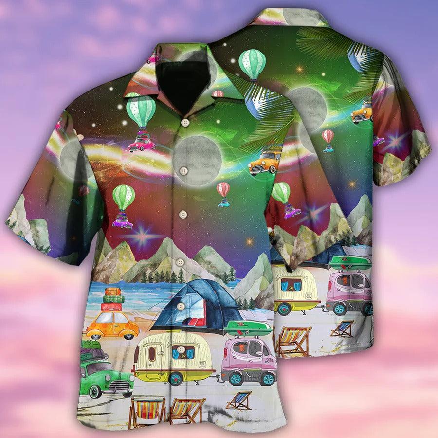 Camping Hawaiian Shirt, Camping Christmas, Camping Amazing Night Christmas Aloha Shirt For Men - Perfect Gift For Camping Lovers, Christmas