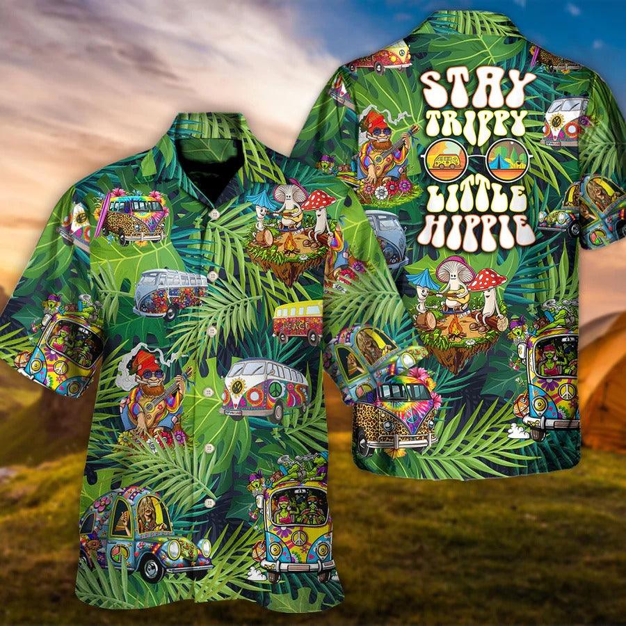 Camping Hawaiian Shirt, Camping Funny Hippie Hawaii Shirt For Summer, Camping Hippie Tropical Aloha Shirt - Perfect Gift For Men, Women, Camping Lover