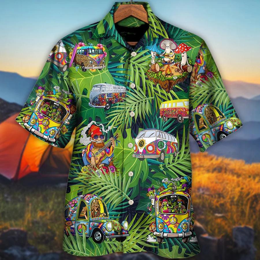 Camping Hawaiian Shirt, Camping Funny Hippie Hawaii Shirt For Summer, Camping Hippie Tropical Aloha Shirt - Perfect Gift For Men, Women, Camping Lover - Image 3