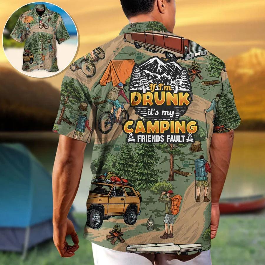 Camping Hawaiian Shirt, Camping If I'm Drunk Hawaiian Shirt For Summer, Camping Aloha Shirt - Perfect Gift For Men, Women, Camping Lover, Friend - Image 2