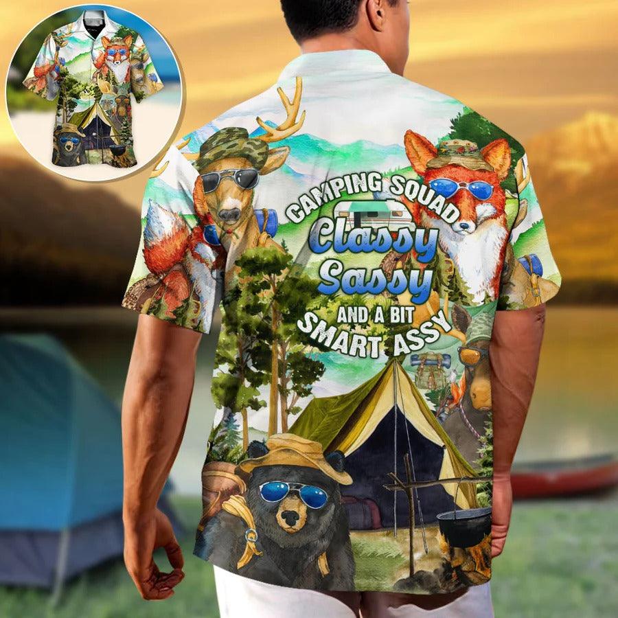 Camping Hawaiian Shirt, Camping Squad Classy Sassy And A Bit Smart Assy Aloha Hawaiian Shirt - Perfect Gift For Men, Women, Camping Lover, Friend - Image 2