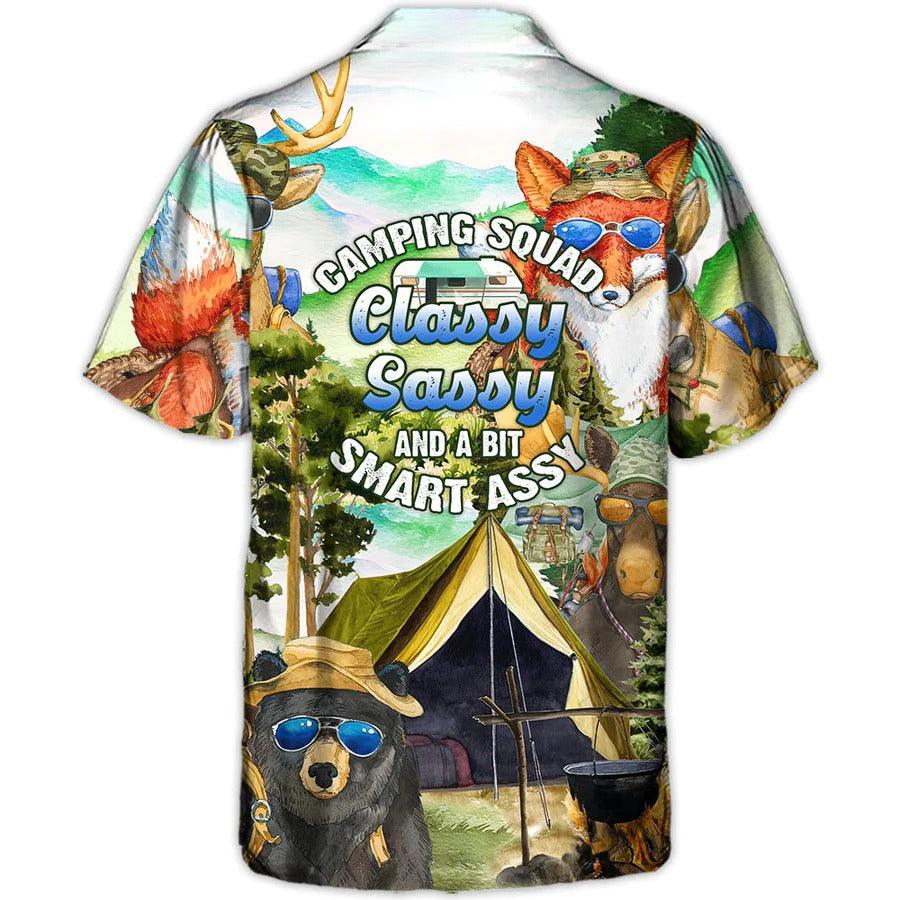 Camping Hawaiian Shirt, Camping Squad Classy Sassy And A Bit Smart Assy Aloha Hawaiian Shirt - Perfect Gift For Men, Women, Camping Lover, Friend - Image 3