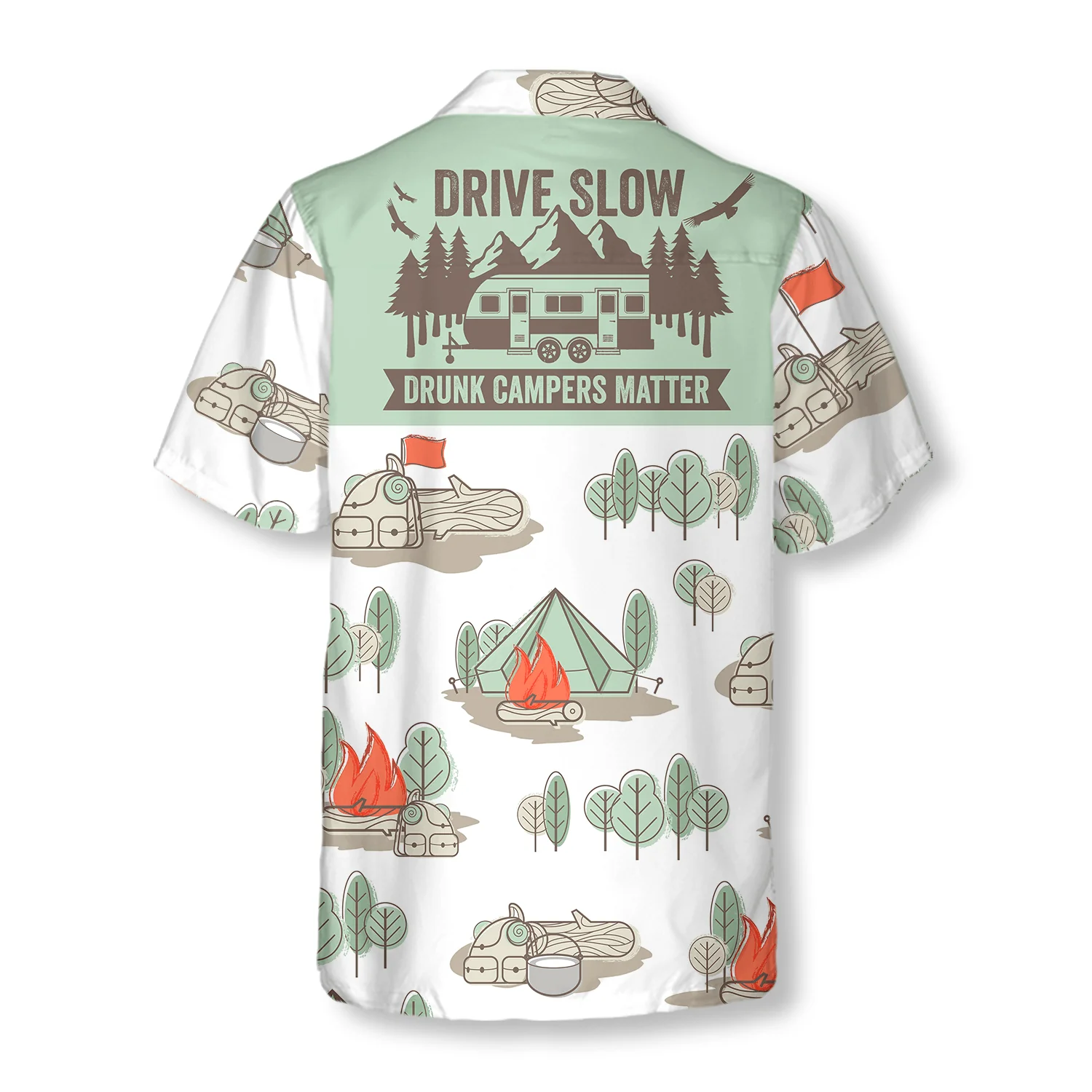Camping Hawaiian Shirt, Drive Slow Drunk Campers Matter, Colorful Summer Aloha Shirt For Men Women, Perfect Gift For Friend, Team, Camping Lovers - Image 2