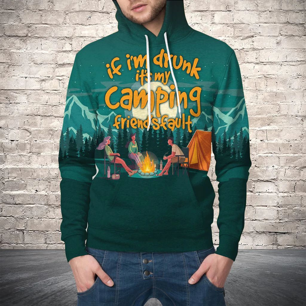 Camping Pullover Premium Hoodie If I'm Drunk It's My Camping, Perfect Outfit For Men And Women On Christmas New Year Autumn Winter - Image 2