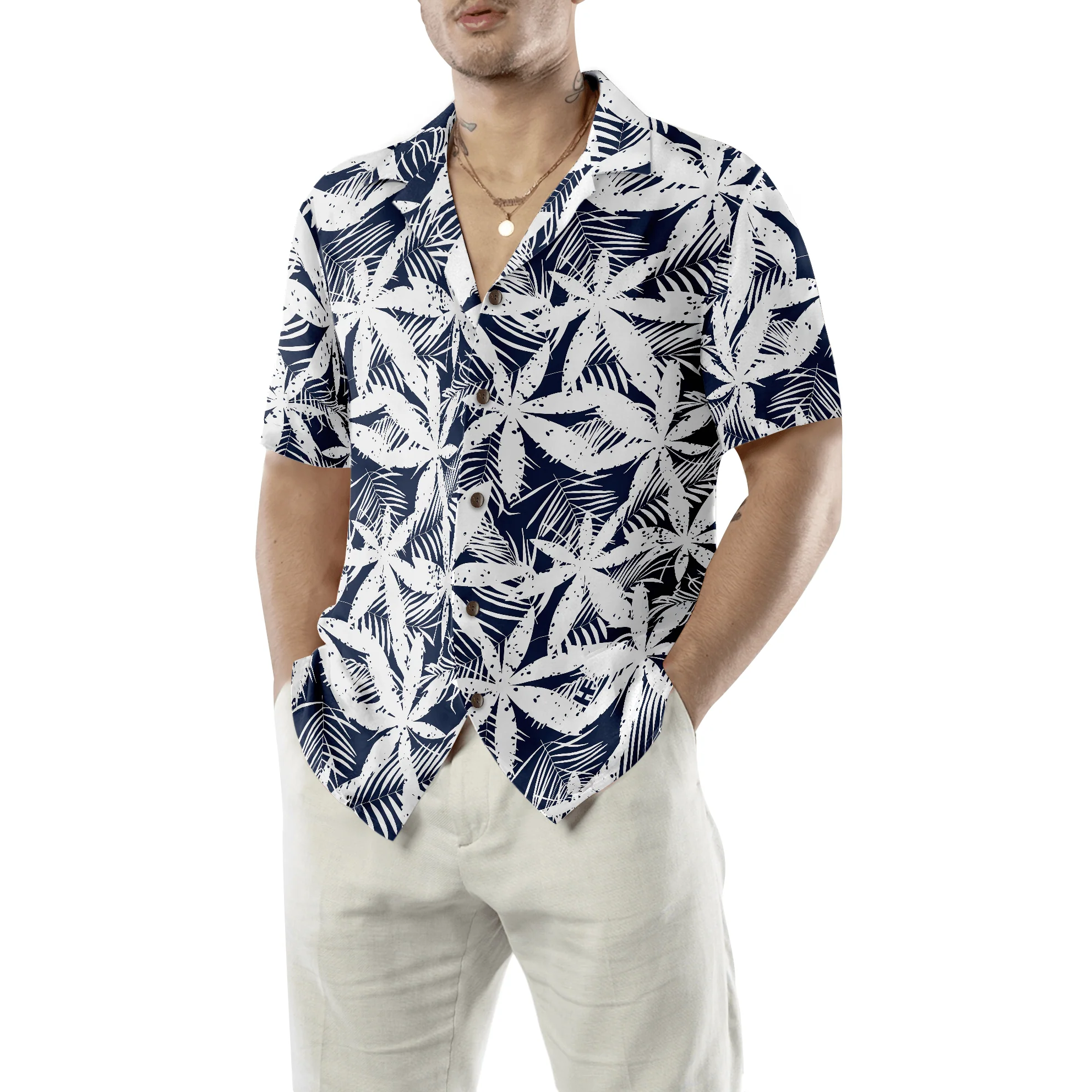 Cannabis Marijuana Hawaiian Shirt, Tropical Palm Tree Cannabis Marijuana Hawaiian Shirt For Men Women, Gift For Friend, Family, Husband, Wife - Image 5