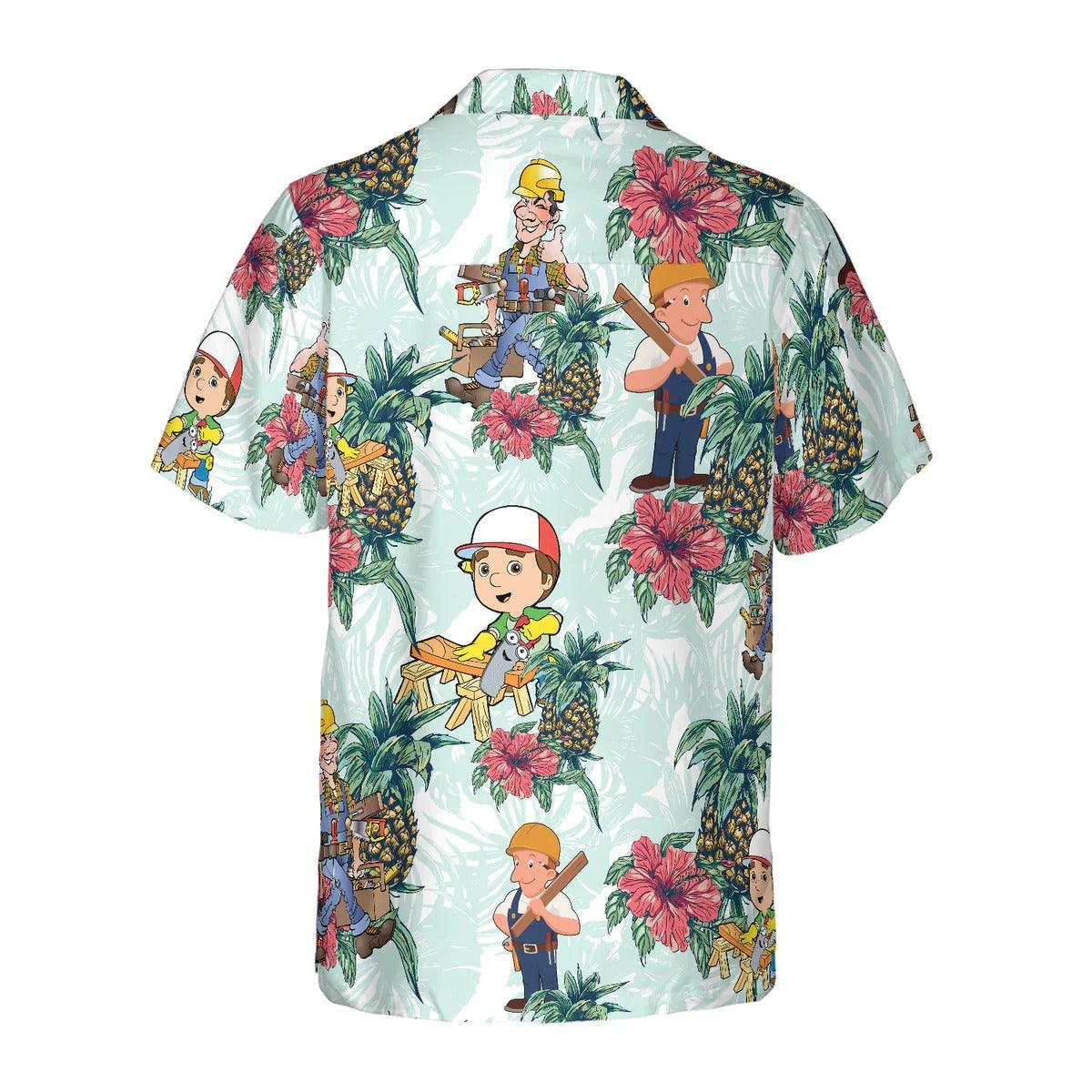 Carpenter Hawaiian Shirt, Carpenter Pineapple Seamless Pattern Hawaiian Shirt, Pineapple Aloha Shirt - Perfect Gift For Men, Women, Friend, Family - Image 3