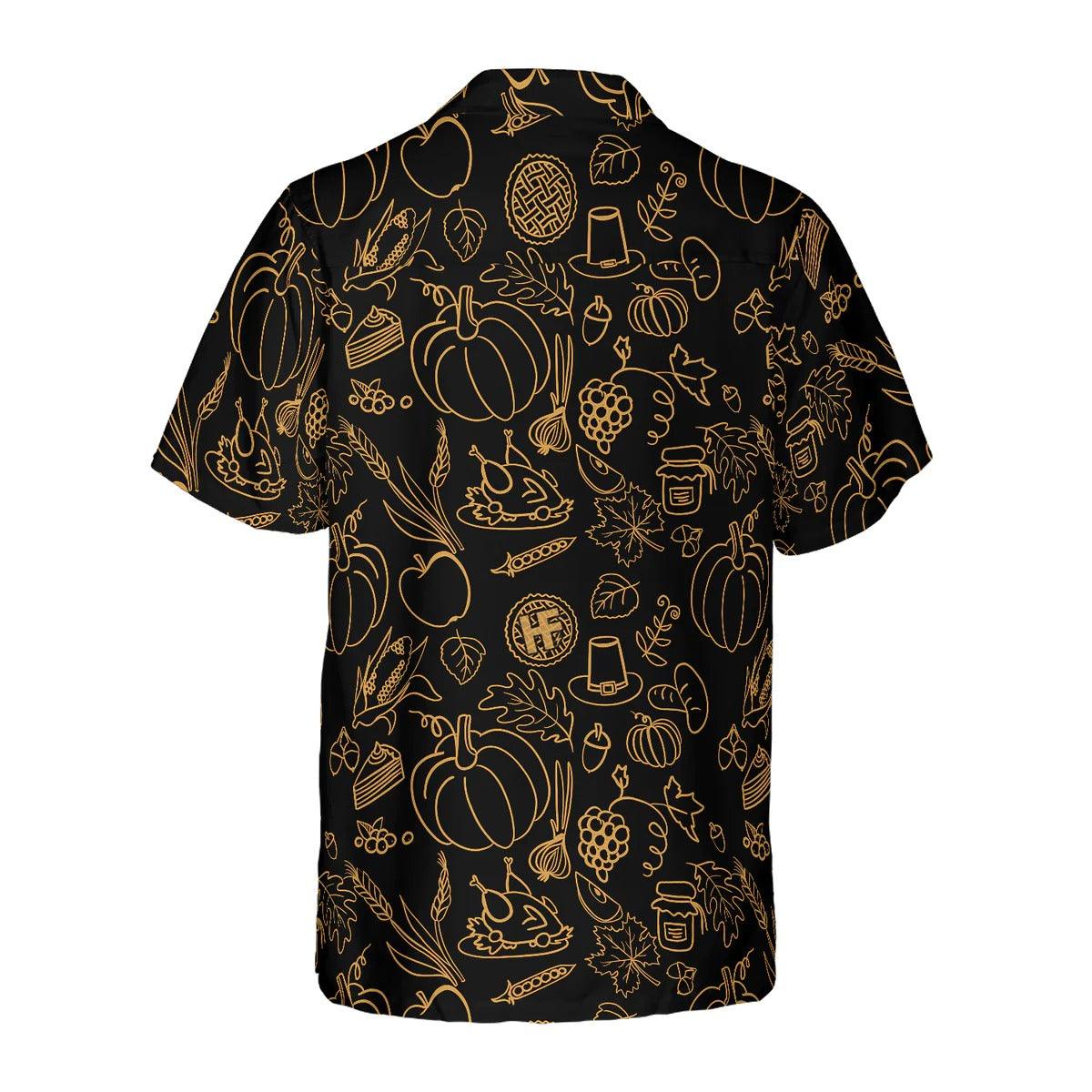Cartoon Thanksgiving Pattern Hawaiian Shirt - Perfect Gift For Lover, Friend, Family, Thankgiving Gifts - Image 2