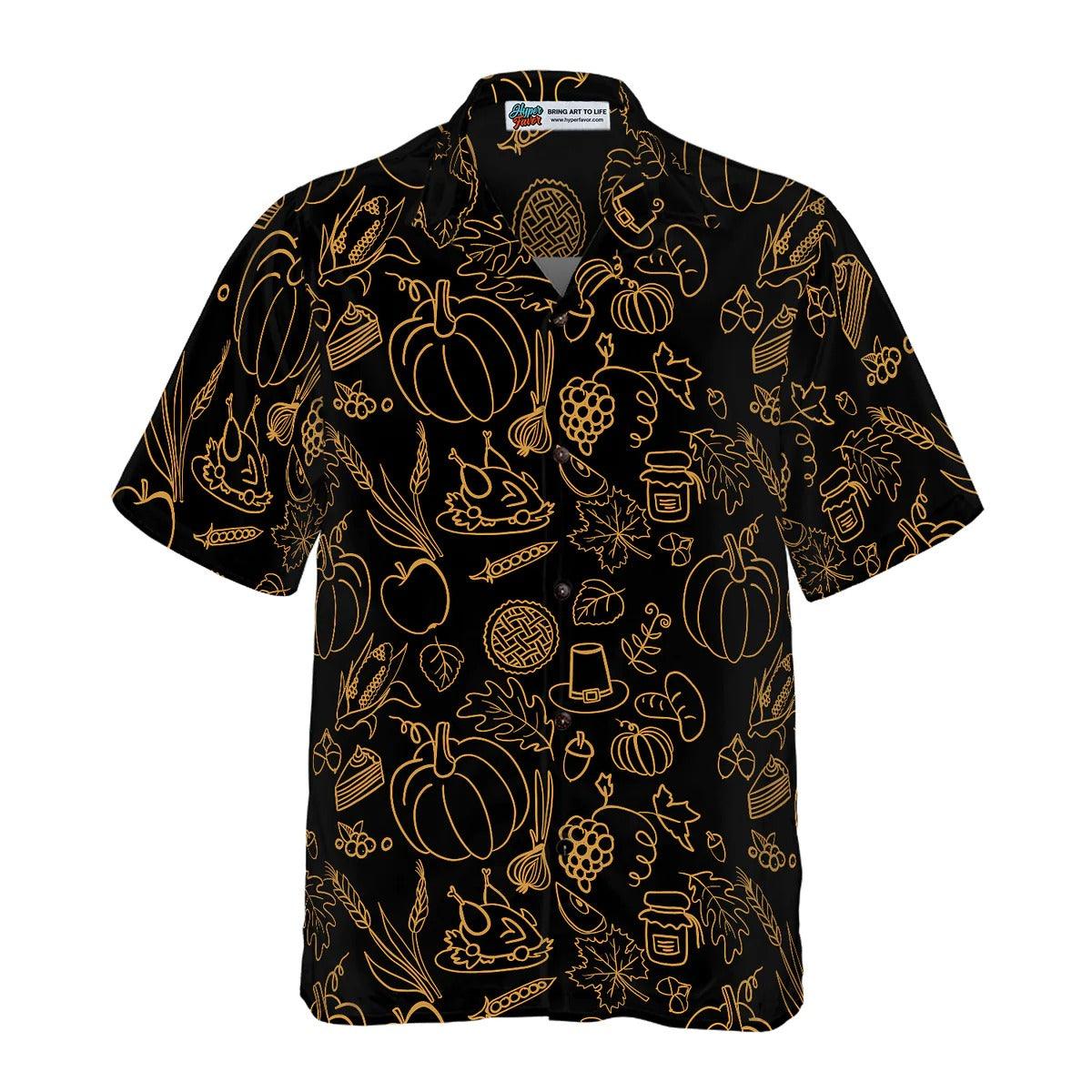 Cartoon Thanksgiving Pattern Hawaiian Shirt - Perfect Gift For Lover, Friend, Family, Thankgiving Gifts - Image 3
