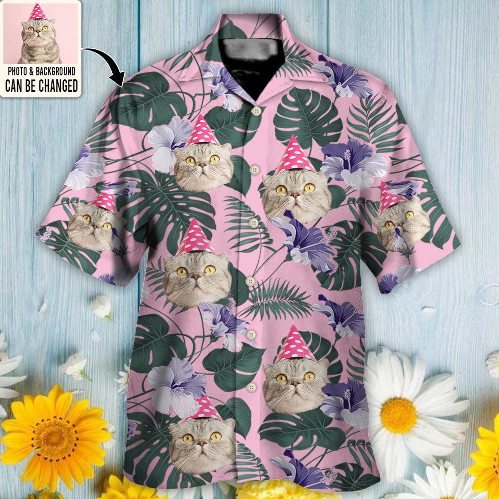Cat Custom Photo Hawaiian Shirt For Summer, Cat Tropical Style Personalized Cat Hawaiian Shirts Outfit For Men Women, Friend, Team, Cat Lovers - Image 3