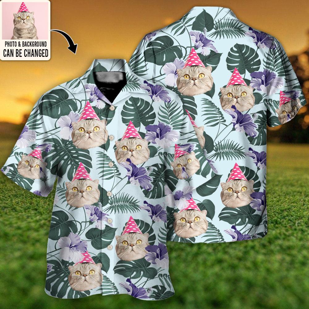 Cat Custom Photo Hawaiian Shirt For Summer, Cat Tropical Style Personalized Cat Hawaiian Shirts Outfit For Men Women, Friend, Team, Cat Lovers - Image 4