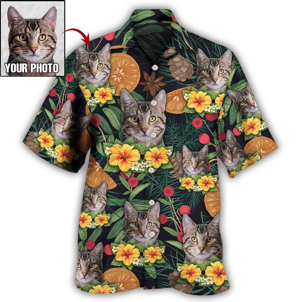 Cat Custom Photo Hawaiian Shirt For Summer, Tropical Style Personalized Cat Hawaiian Shirts Outfit For Men Women, Friend, Cat Lovers - Image 2