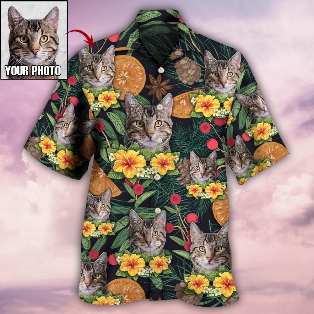 Cat Custom Photo Hawaiian Shirt For Summer, Tropical Style Personalized Cat Hawaiian Shirts Outfit For Men Women, Friend, Cat Lovers - Image 4