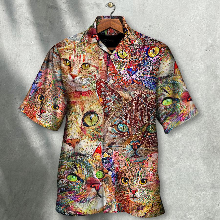 Cat Hawaiian Shirt For Summer, Best Cool Cat Hawaiian Shirts Outfit For Men Women, Friend, Team, Cat Lovers - Image 2