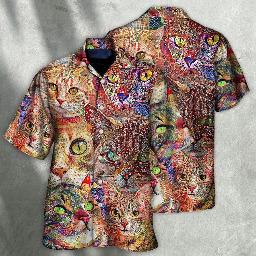 Cat Hawaiian Shirt For Summer, Best Cool Cat Hawaiian Shirts Outfit For Men Women, Friend, Team, Cat Lovers - Image 3