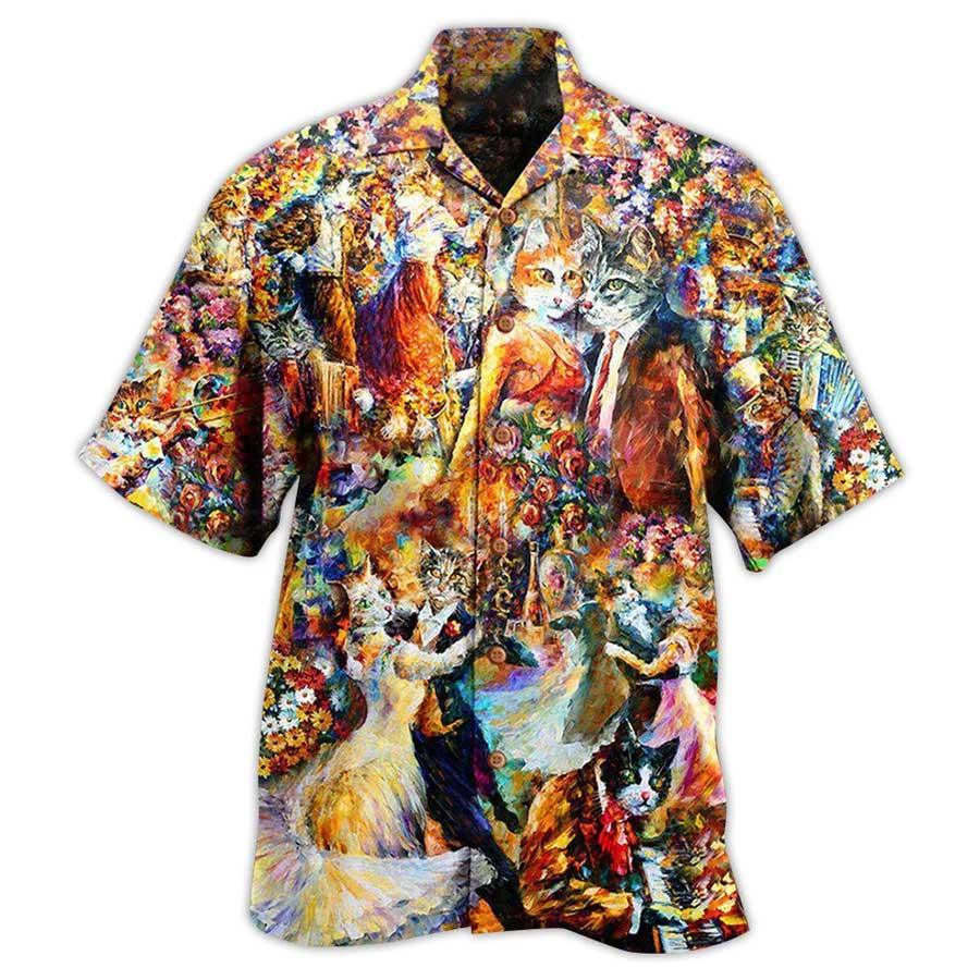 Cat Hawaiian Shirt For Summer, Cat Sound Of The Dance Aloha Shirts, Beautiful Cat Hawaiian Shirts Outfit For Men Women, Friend, Team, Cat Lovers - Image 2