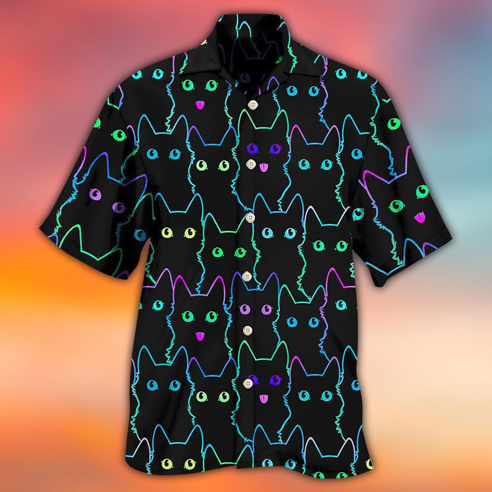 Cat Hawaiian Shirt For Summer, Colorful Cool Cat Hawaiian Shirts Outfit For Men Women, Gift For Friend, Team, Cat Lovers - Image 2