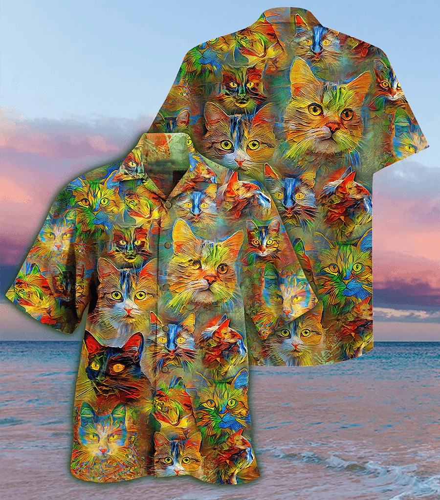Cat Hawaiian Shirt For Summer, Funny Cat, Best Cool Cat Hawaiian Shirts Outfit For Men Women, Friend, Team, Cat Lovers - Image 2