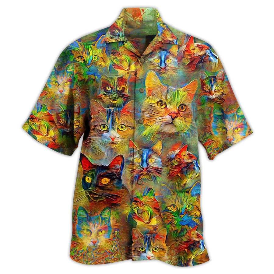Cat Hawaiian Shirt For Summer, Funny Cat, Best Cool Cat Hawaiian Shirts Outfit For Men Women, Friend, Team, Cat Lovers - Image 3