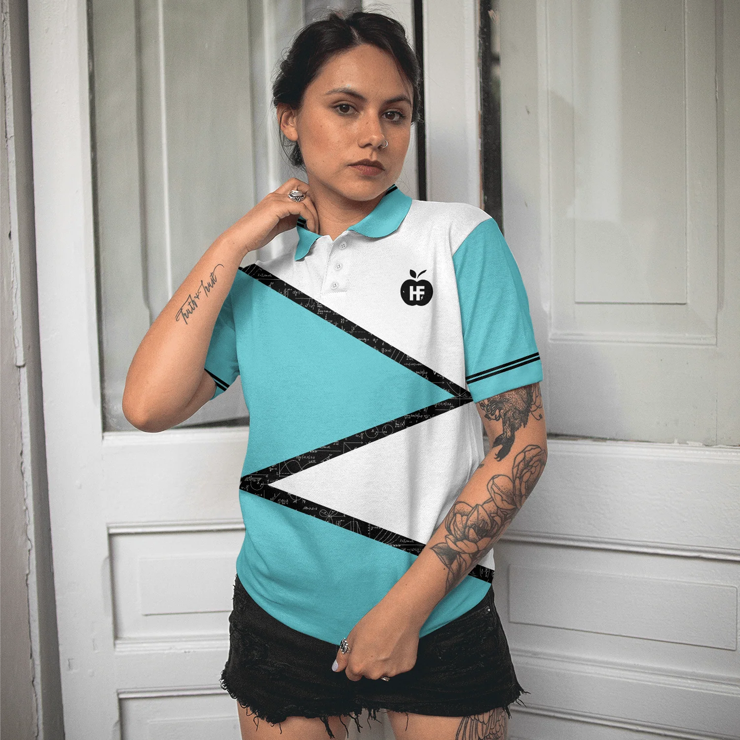 Cats And Math Women Polo Shirt, I Like Cats And Math And Maybe 3 People Women Polo Shirts, Best Gift For Cat and Math Lovers - Image 5