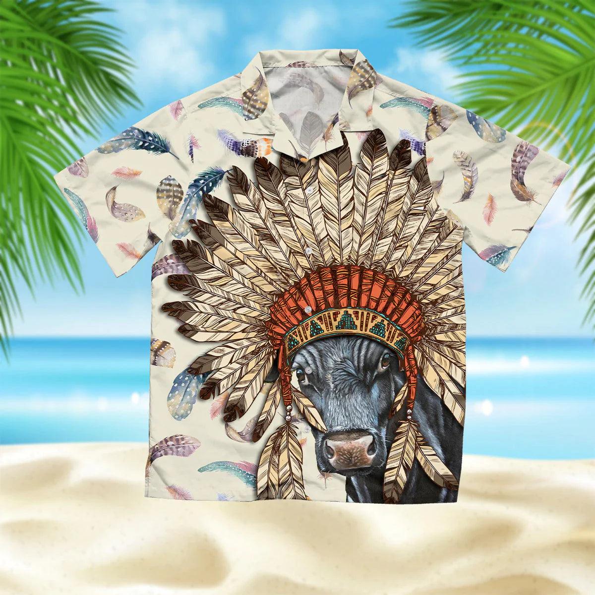 Cattle Hawaiian Shirt - Indian Cattle Pattern Hawaiian Shirt - Perfect Gift For Friend, Family