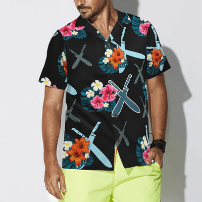Chef Hawaiian Shirt, Chef Knives Tropical Aloha Shirt For Men - Gift For Chef, Husband, Boyfriend, Family, Friends - Image 3