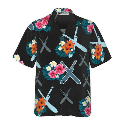 Chef Hawaiian Shirt, Chef Knives Tropical Aloha Shirt For Men - Gift For Chef, Husband, Boyfriend, Family, Friends - Image 4