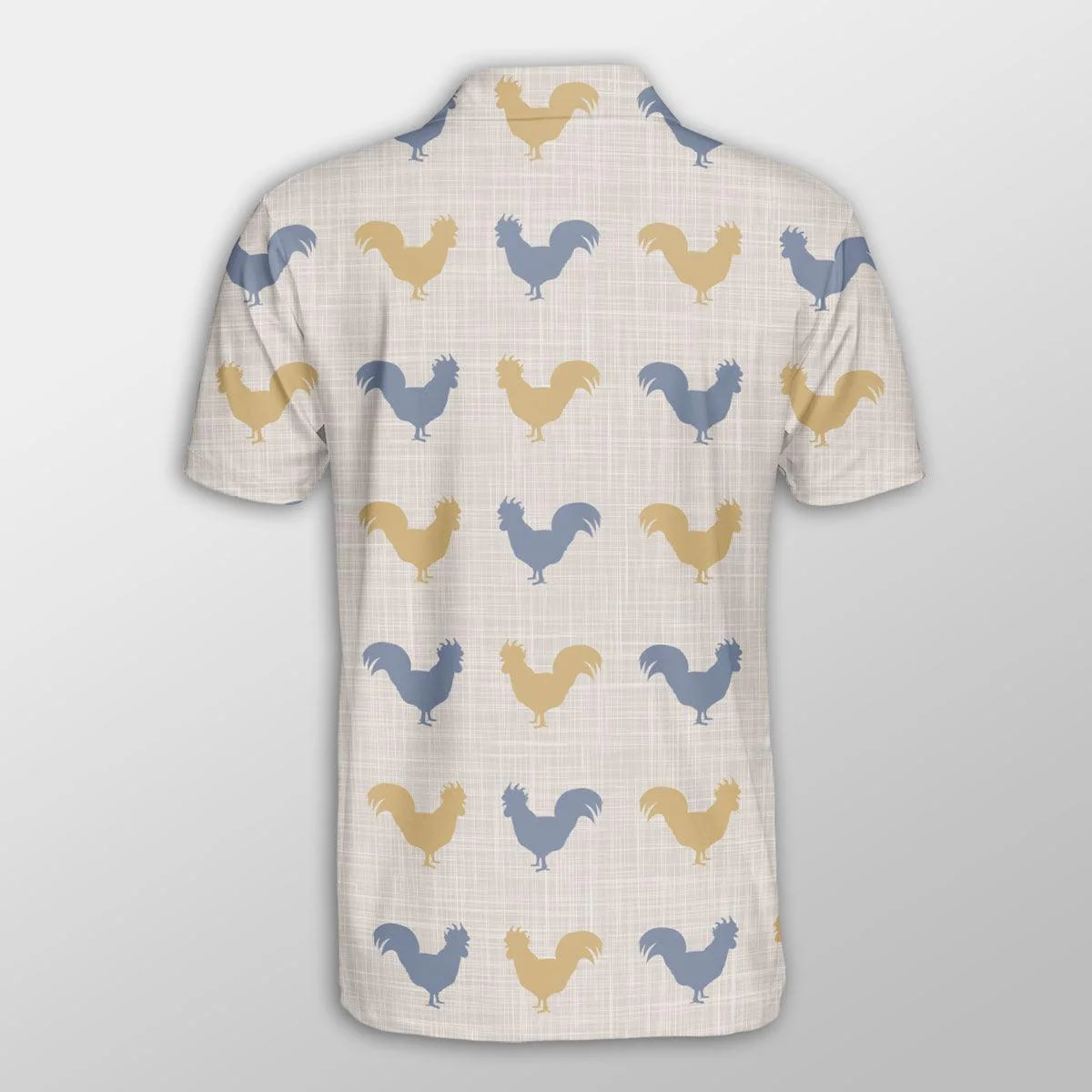 Chicken Men Polo Shirts For Summer - Chicken Silhouette Pattern Button Shirts For Men - Perfect Gift For Chicken Lovers, Animal Lovers - Image 3