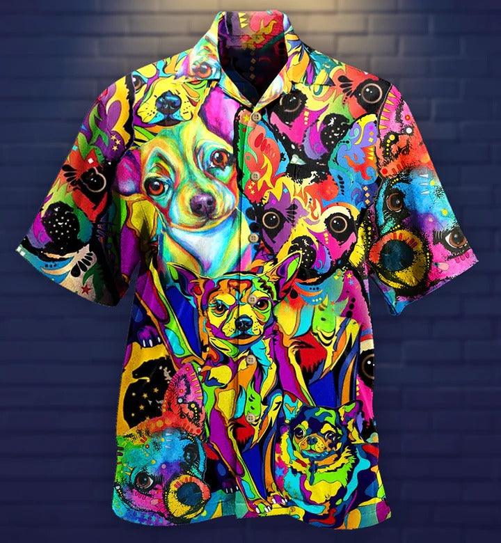Chihuahua Aloha Hawaii Shirt - Chihuahua Colorful Painting Hawaiian Shirt For Summer - Perfect Gift For Dog Lovers, Friend, Family - Image 2