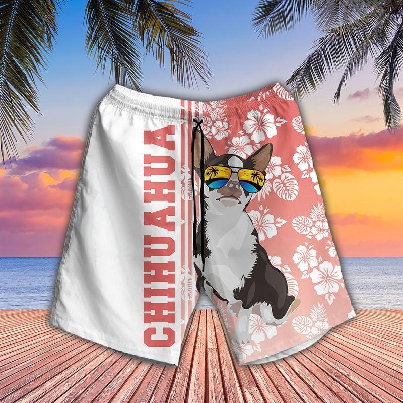 Chihuahua Aloha Hawaiian Shirt - Tropical Leaves Hawaiian Shirt, Chihuahua Sunglass Hawaiian Shirt For Men & Women, Chihuahua Lover - Image 2