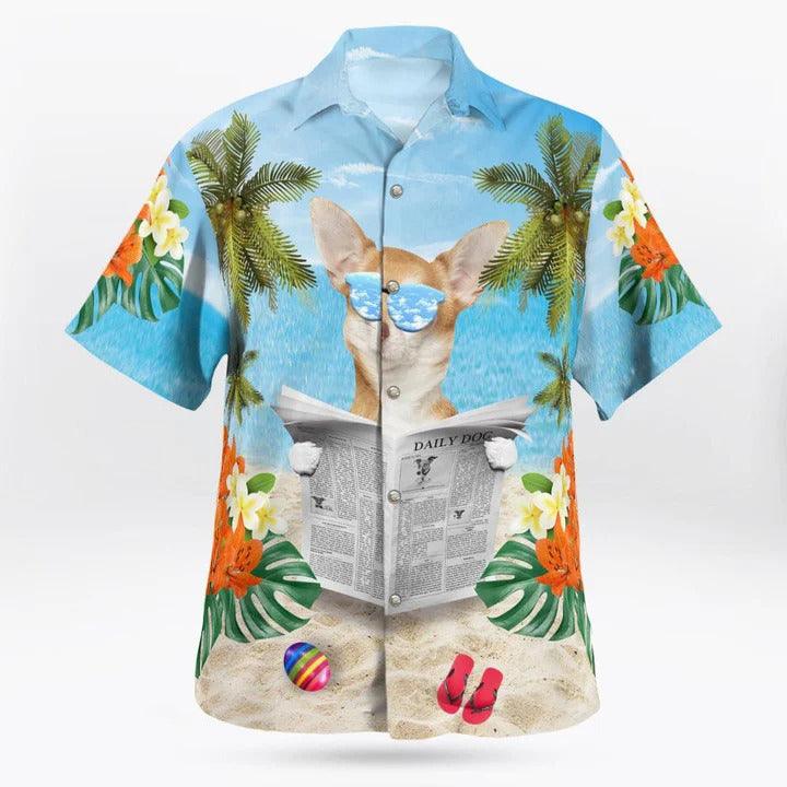 Chihuahua Hawaii Shirt - Summer Beach Tropical Leaves Hawaii Shirt - Perfect Gift For Dog Lovers Friend, Family