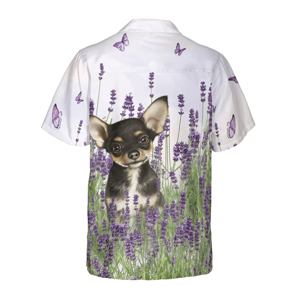 Chihuahua Hawaiian Shirt, Chihuahua Dog, Lavender Aloha Shirt For Men - Perfect Gift For Chihuahua Lover, Husband, Boyfriend, Friend, Family - Image 3