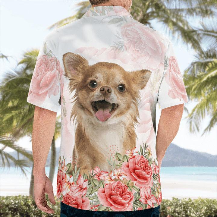Chihuahua Hawaiian Shirt, Chihuahua Flower Hawaiian Shirt, Chihuahua Summer Aloha Shirt- Perfect Gift For Men, Women, Dog Lover, Friend, Family - Image 2