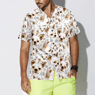 Chihuahua Hawaiian Shirt, Chihuahua Lover, Cute Chihuahua Aloha Shirt For Men - Perfect Gift For Chihuahua Lovers, Husband, Boyfriend, Friend, Family - Image 4