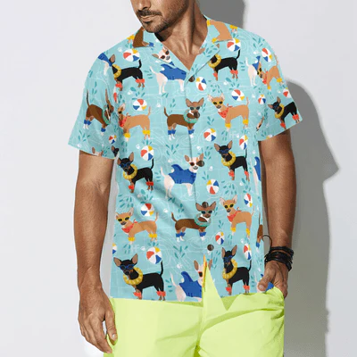 Chihuahua Hawaiian Shirt, Chihuahua Pool Party Aloha Shirt For Men - Perfect Gift For Chihuahua Lovers, Husband, Boyfriend, Friend, Family - Image 4