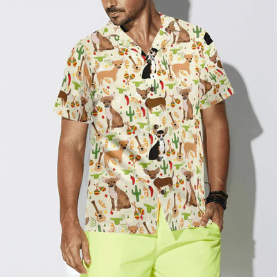 Chihuahua Hawaiian Shirt, Fiesta Chihuahua And Margaritas Celebration Aloha Shirt For Men - Perfect Gift For Chihuahua Lovers, Friend, Family - Image 5