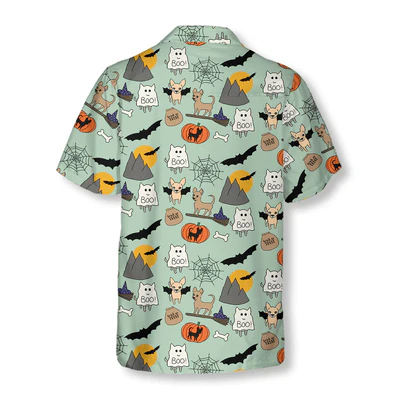 Chihuahua Hawaiian Shirt, Halloween Chihuahua Aloha Shirt For Men - Perfect Gift For Chihuahua Lovers, Husband, Boyfriend, Friend, Family - Image 3