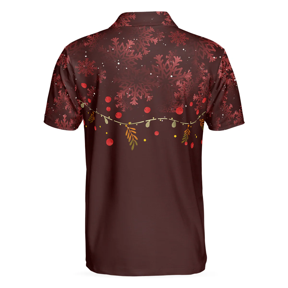 Christmas Golf Polo Shirts - Red Christmas Pattern Shirt Dry Fit Men Golf Polo Shirt - Perfect Christmas Polo Shirt For Men, Golfers - Image 3