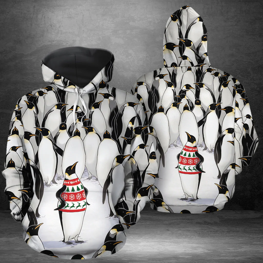 Christmas Penguin Pullover Premium Hoodie, Perfect Outfit For Men And Women On Christmas New Year Autumn Winter - Image 2