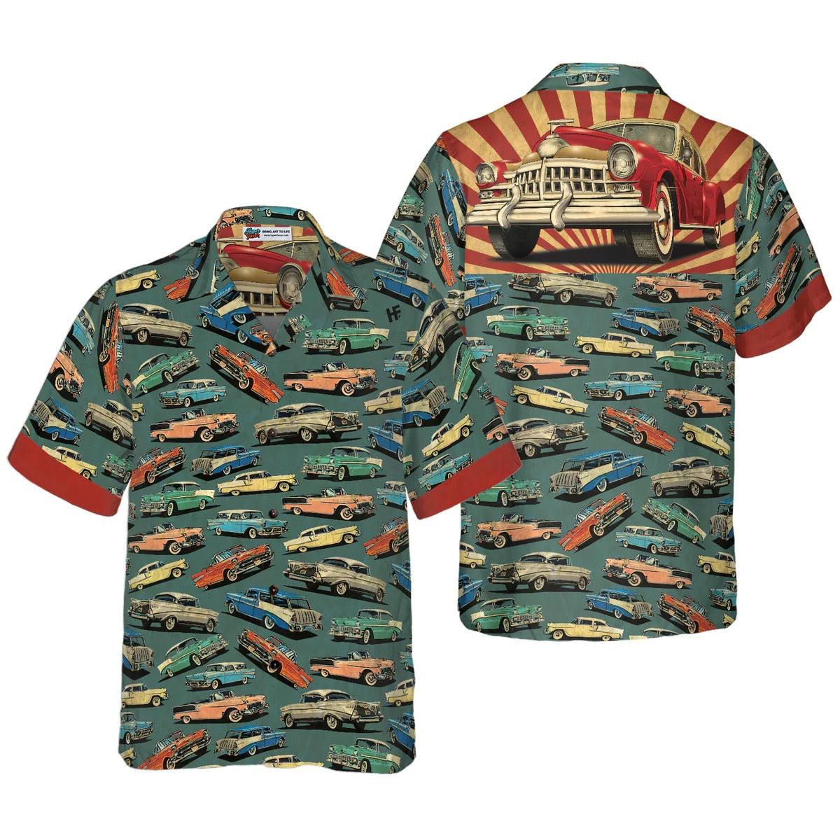 Classic Vintage Car Hawaiian Shirt - Perfect Gift For Lover, Friend, Family