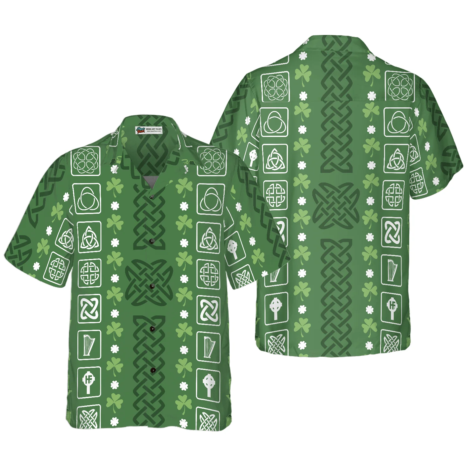 Collection Of Celtic Irish Happy St Patrick's Day Hawaiian Shirt, Colorful Summer Aloha Shirts For Men Women, Perfect Gift For Husband, Wife, Friend