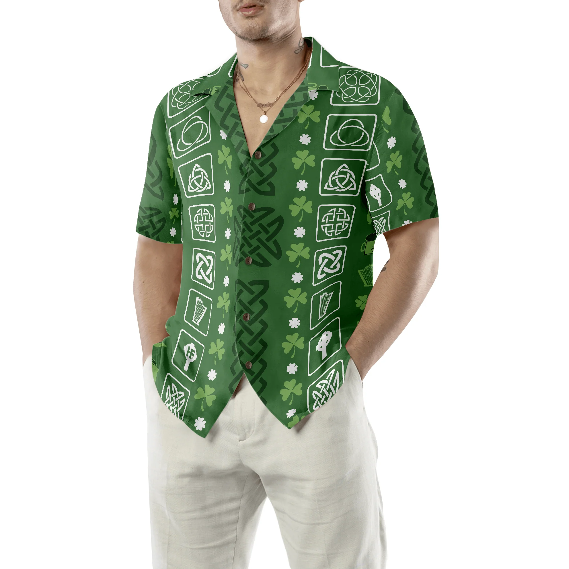 Collection Of Celtic Irish Happy St Patrick's Day Hawaiian Shirt, Colorful Summer Aloha Shirts For Men Women, Perfect Gift For Husband, Wife, Friend - Image 4