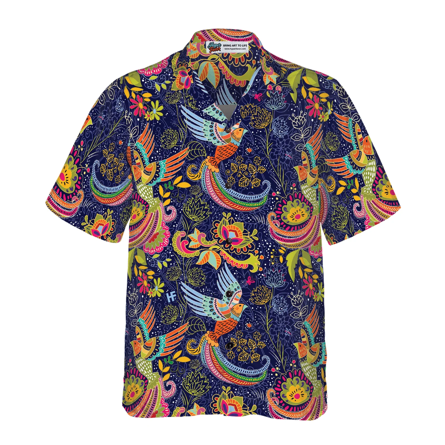 Colorful Hummingbird Mandala Hawaiian Shirt, Colorful Summer Aloha Shirts For Men Women, Perfect Gift For Husband, Wife, Boyfriend, Friend - Image 3