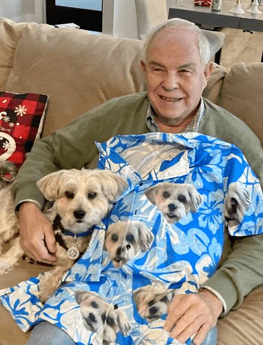 Hawaiian Shirt With My Dogs Face - Leaves & Flowers Pattern Blue Color Aloha Shirt - Personalized Hawaiian Shirt For Men & Women, Pet Lovers - Image 8
