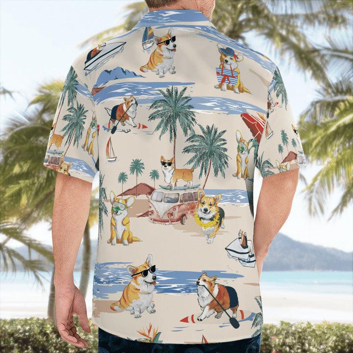 Corgi Aloha Hawaiian Shirt, Corgi Beach Hawaiian Shirt, Corgi Aloha Hawaiian Shirt For Summer - Perfect Gift For Men, Women, Dog Lover, Friend, Family