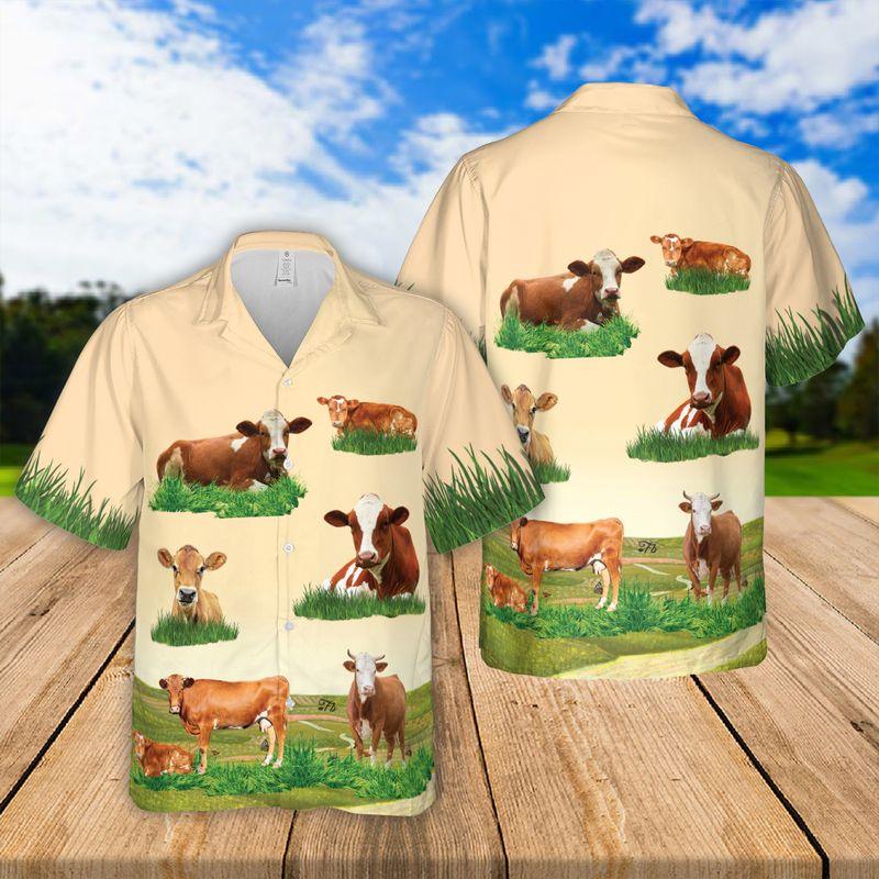 Cow Aloha Hawaiian Shirts For Summer - Cow Farm Art Hawaiian Set Vacation Outfits For Men Women - Gift For Cow Lovers, Farmers, Friend - Image 2