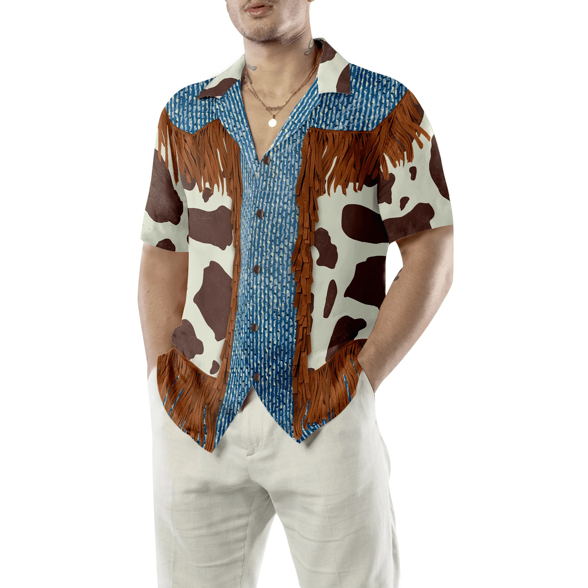 Cowboy Hawaiian Shirt, Cowboy Dairy Vintage Western Texas Hawaiian Shirt, Life Is Better With Texas Longhorns, Summer Aloha Shirt - Gift For Men Women - Image 5