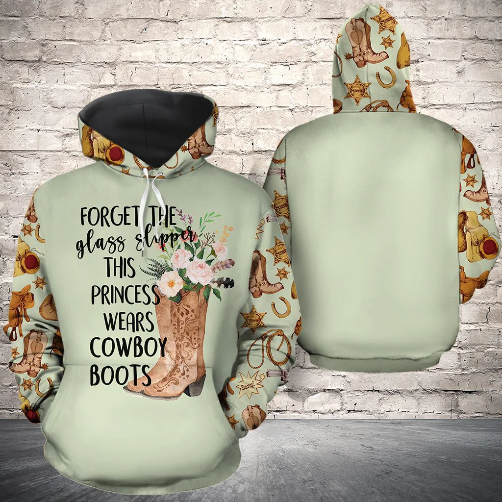 Cowboy Pullover Premium Hoodie This Princess Wear Cowboy Boots, Perfect Outfit For Men And Women On Christmas New Year Autumn Winter - Image 2